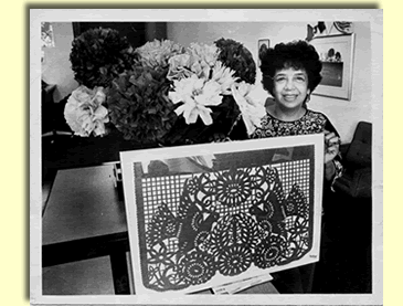 Olga with one of her projects
